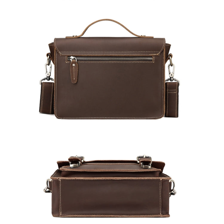 HUMERPAUL Leather Crossbody Bag Men Retro Shoulder Bag Commuter Men Small Square Bag(Coffee) - free shipping - PMC TechLife - Order now!