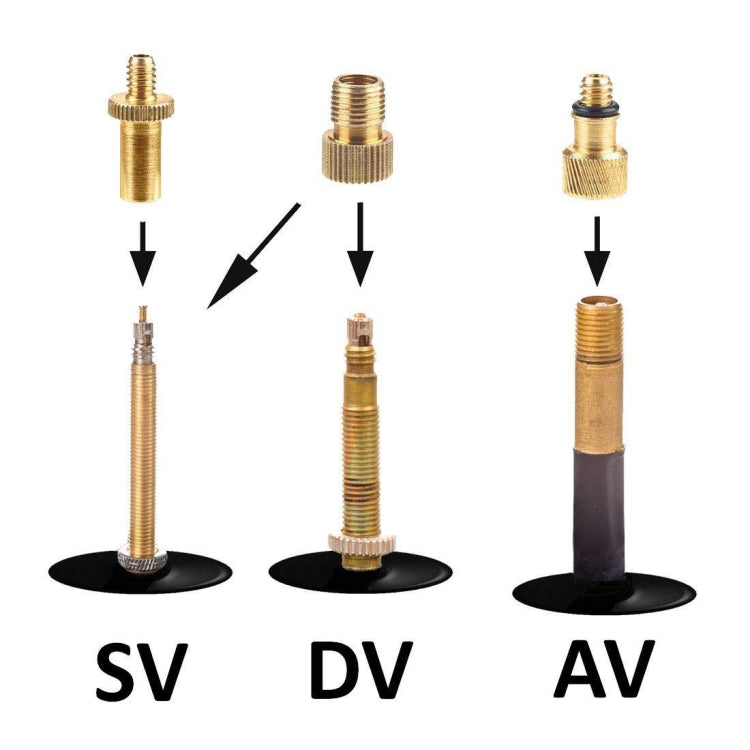 16 in 1 Type 2 SV/AV/DV Bicycle Valve Adapter Set Bike Ball Pump Accessories - Tire Valve Caps by PMC TechLife | Online Shopping South Africa | PMC TechLife