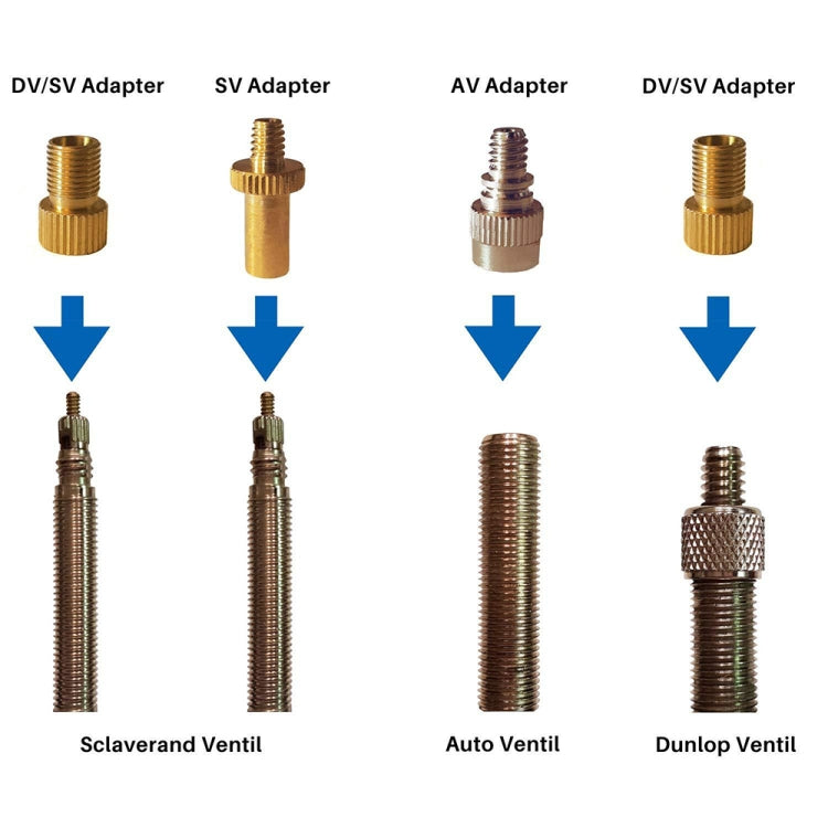 16 in 1 Type 2 SV/AV/DV Bicycle Valve Adapter Set Bike Ball Pump Accessories - Tire Valve Caps by PMC TechLife | Online Shopping South Africa | PMC TechLife