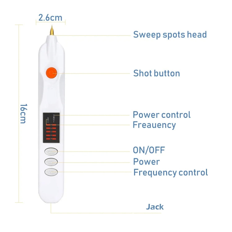 Spot Mole Pen Spot Removal Instrument Home Beauty Instrument, Spec: Plug-in Model EU(White) - free shipping - PMC TechLife - Order now!