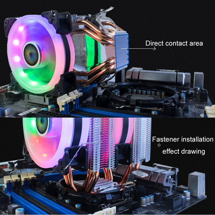EVESKY 600 Desktop Computer 4 Copper Tube Mute CPU Cooling Fan, Color: No Light Three Fans - free shipping - PMC Jewellery - Order now!