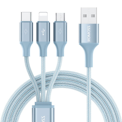 ROMOSS CB25 3 In 1 3.5A  8 Pin + Micro USB + Type C/USB-C Cable 1m(Star Blue) - Multifunction Cable by ROMOSS | Online Shopping South Africa | PMC Jewellery | Buy Now Pay Later Mobicred