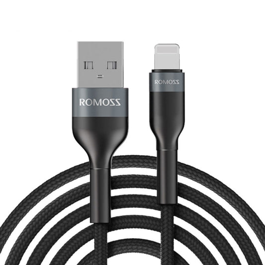 ROMOSS  CB12B 2.4A 8 Pin Fast Charging Cable For IPhone / IPad Data Cable 1m(Gray Black) - Normal Style Cable by ROMOSS | Online Shopping South Africa | PMC Jewellery | Buy Now Pay Later Mobicred