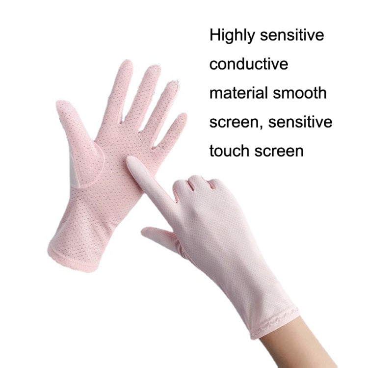 Free Code Summer Sunscreen Anti-ultraviolet Ice Silk Thin Gloves(White) - Safety Gloves by PMC TechLife | Online Shopping South Africa | PMC TechLife | Buy Now Pay Later Mobicred