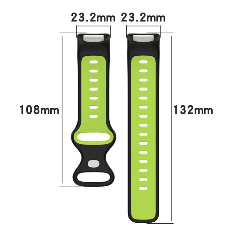 For Fitbit Charge 5 Smart Watch Sports Waterproof Two-Color Silicone Band(White Black) - Watch Bands by PMC TechLife | Online Shopping South Africa | PMC TechLife | Buy Now Pay Later Mobicred
