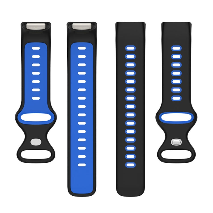 For Fitbit Charge 5 Smart Watch Sports Waterproof Two-Color Silicone Band(White Black) - Watch Bands by PMC TechLife | Online Shopping South Africa | PMC TechLife | Buy Now Pay Later Mobicred