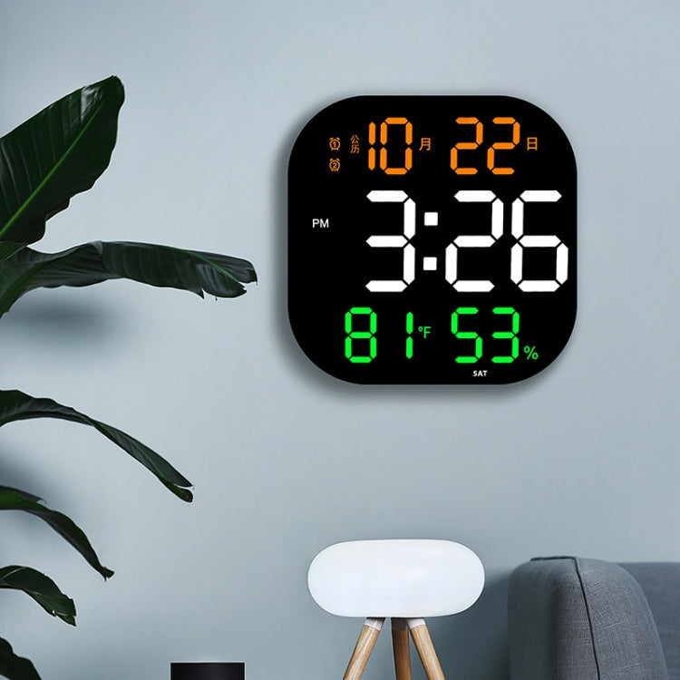 13-Inch LED Acrylic Electronic Clock Large-Screen Square Wall Clock With Timing Temperature Humidity(6632 White Light) - free shipping - PMc TechLife - Order now!
