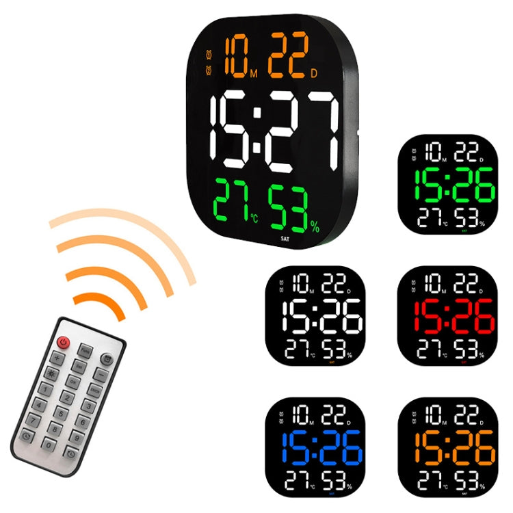 13-Inch LED Acrylic Electronic Clock Large-Screen Square Wall Clock With Timing Temperature Humidity(6632 White Light) - free shipping - PMc TechLife - Order now!