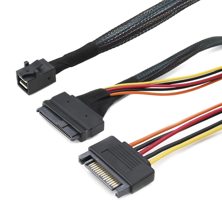 Mini SAS 36P HD8643 To MINI SAS 8639+ 15P Power Hard Drive Data Cable 0.5m - Others by PMC Jewellery | Online Shopping South Africa | PMC Jewellery | Buy Now Pay Later Mobicred