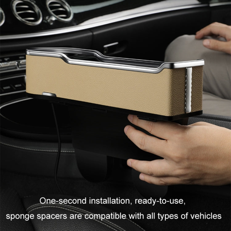 Car Seat Gap Storage Box Multifunctional Mobile Phone USB Charger, Color: QC3.0 Red - Stowing Tidying by PMC TechLife | Online Shopping South Africa | PMC TechLife | Buy Now Pay Later Mobicred