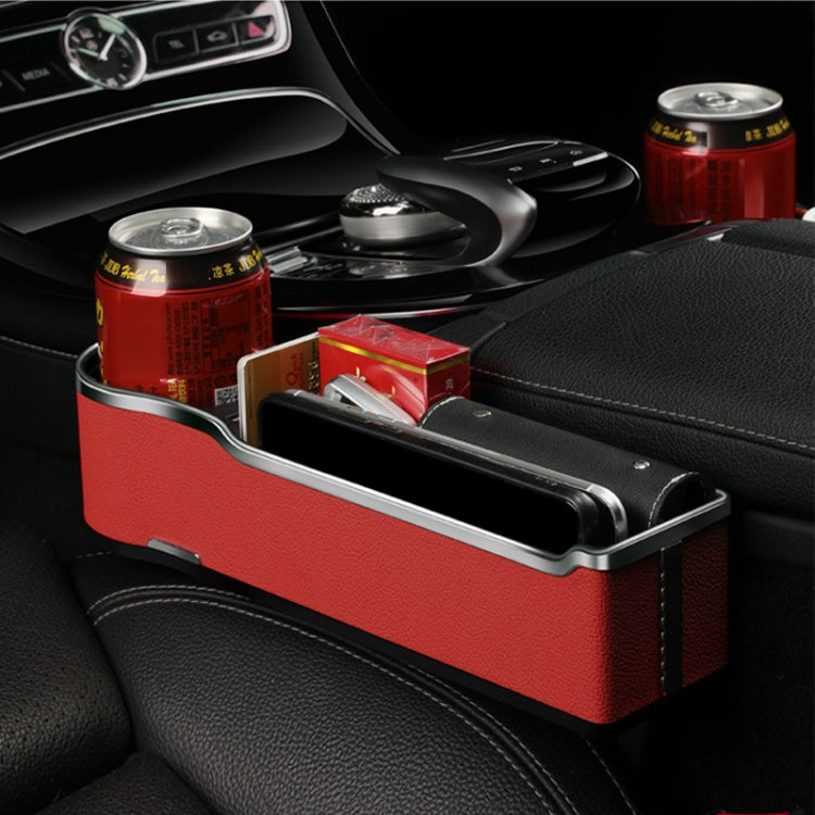 Car Seat Gap Storage Box Multifunctional Mobile Phone USB Charger, Color: QC3.0 Beige - Stowing Tidying by PMC TechLife | Online Shopping South Africa | PMC TechLife | Buy Now Pay Later Mobicred
