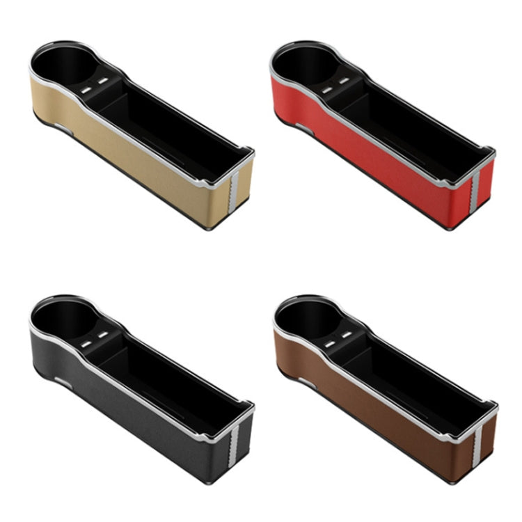 Car Seat Gap Storage Box Multifunctional Mobile Phone USB Charger, Color: Standard Red - free shipping - PMC TechLife - Order now!