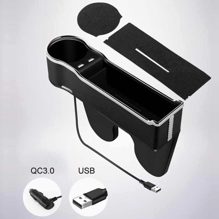 Car Seat Gap Storage Box Multifunctional Mobile Phone USB Charger, Color: Standard Brown - Stowing Tidying by PMC TechLife | Online Shopping South Africa | PMC TechLife | Buy Now Pay Later Mobicred