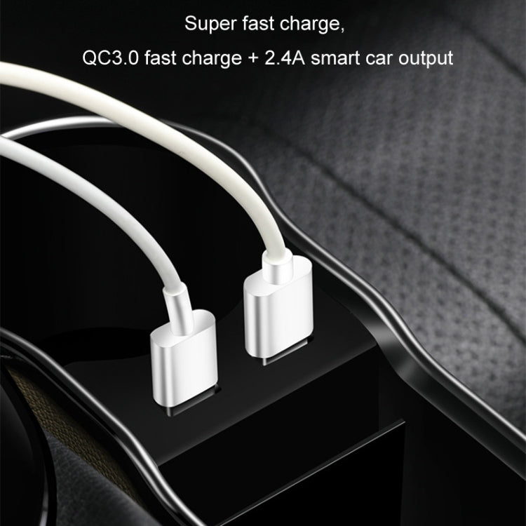 Car Seat Gap Storage Box Multifunctional Mobile Phone USB Charger, Color: QC3.0 Beige - Stowing Tidying by PMC TechLife | Online Shopping South Africa | PMC TechLife | Buy Now Pay Later Mobicred