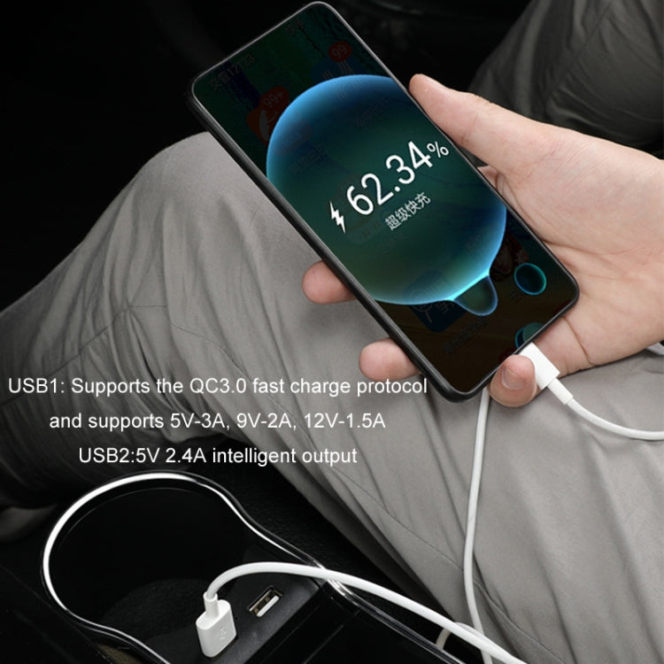Car Seat Gap Storage Box Multifunctional Mobile Phone USB Charger, Color: Standard Black - Stowing Tidying by PMC TechLife | Online Shopping South Africa | PMC TechLife | Buy Now Pay Later Mobicred