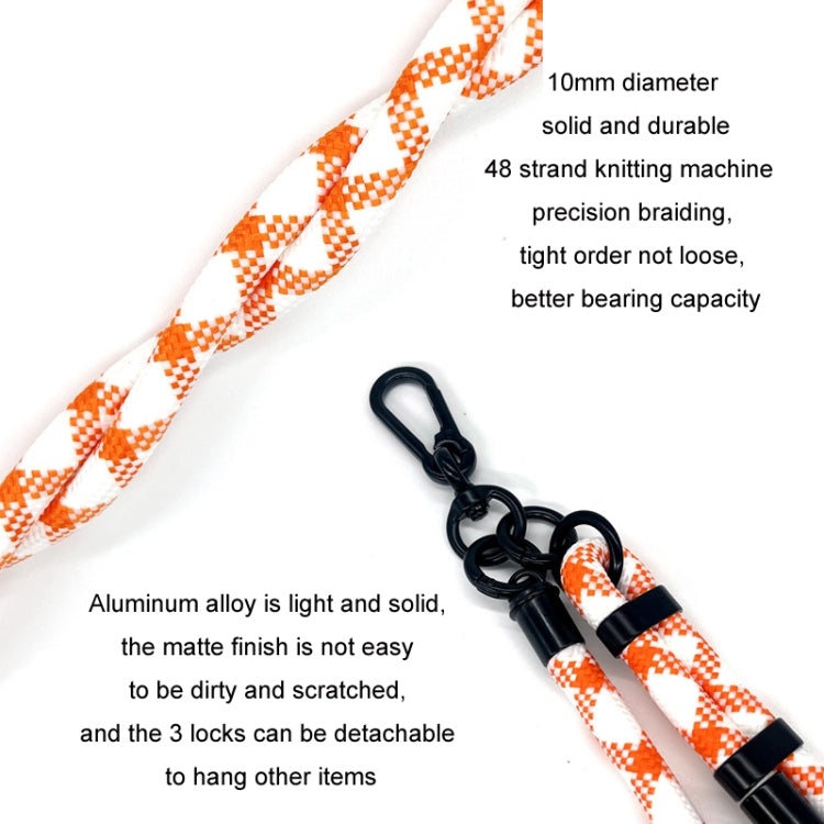 10mm Thick Rope Mobile Phone Anti-Lost Adjustable Lanyard Spacer(Blue White) - Lanyards & Wrist Straps by PMc TechLife | Online Shopping South Africa | PMc TechLife | Buy Now Pay Later Mobicred