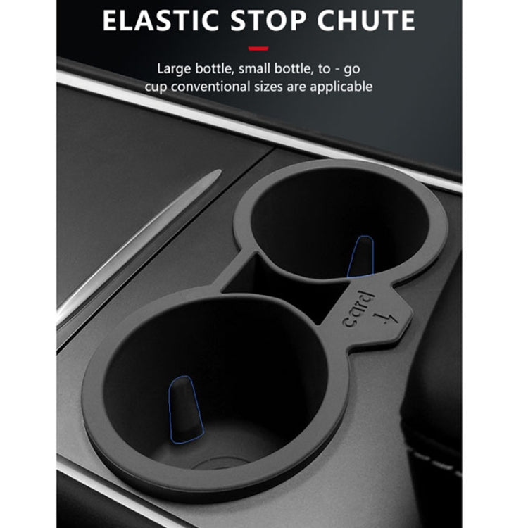 For Tesla Model3/Y Central Control Storage Silicone Cup Stopper(Blue) - Car Drink Holders by PMC TechLife | Online Shopping South Africa | PMC TechLife | Buy Now Pay Later Mobicred