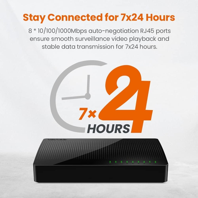 Tenda SG108 100/1000M Desktop Network Switch 8 Port Gigabit Desktop Switch Ethernet Switch LAN Hub(UK Plug) - free shipping - PMC Jewellery - Order now!