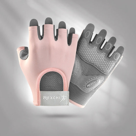 Yoga Sports Gloves Non-slip Shock-absorbing Half-finger Anti-cocoon Gloves, Size: M(Sakura Pink) - Safety Gloves by PMC Jewellery | Online Shopping South Africa | PMC Jewellery | Buy Now Pay Later Mobicred