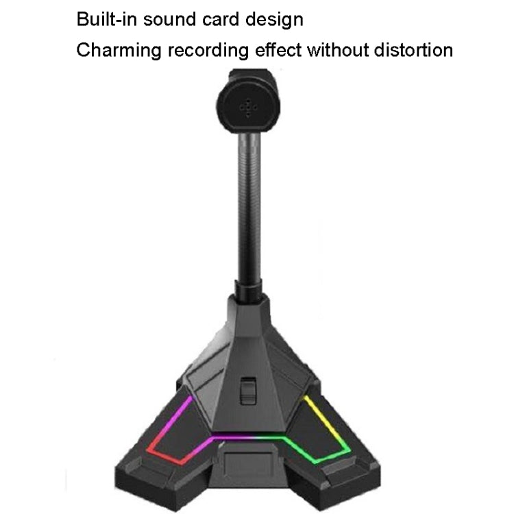 RGB Microphone Home Game Live Voice Video Microphone, Interface: USB(Black) - Microphone by PMC TechLife | Online Shopping South Africa | PMC TechLife | Buy Now Pay Later Mobicred