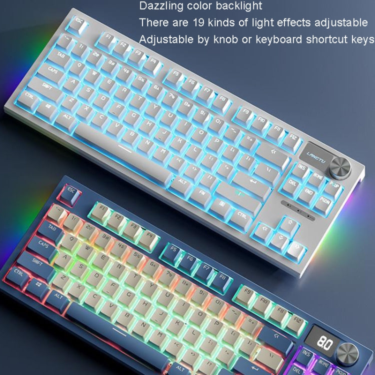 LANGTU LT84 Mechanical Luminous Keyboard, Style: Wireless Tri-Mode RGB Sea-Air Axis Pro ( Whiteout ) - free shipping - PMC Jewellery - Order now!