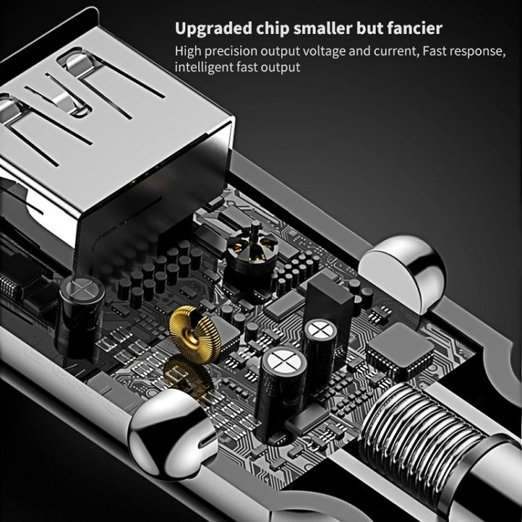 Mini Multifunctional Dual USB Digital Display Car Charger(Red) - Car Charger by PMC TechLife | Online Shopping South Africa | PMC TechLife | Buy Now Pay Later Mobicred