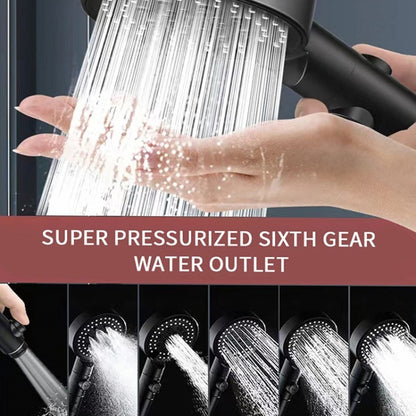 Pressurized Shower Water Heater Handheld Multifunction 6-speed Nozzle, Color: Silver - Shower Head by PMC Jewellery | Online Shopping South Africa | PMC Jewellery