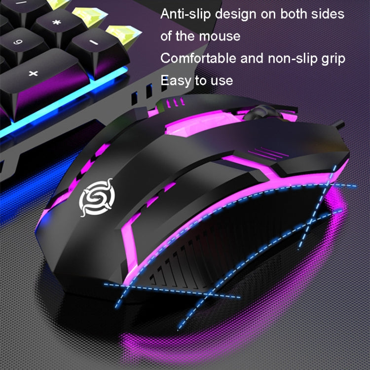 K-Snake Mechanical Feel Keyboard Mouse Kit USB Wired 104 Keycaps Computer Keyboard, Style: Keyboard+Mouse (Black) - Wired Keyboard by K-Snake | Online Shopping South Africa | PMC Jewellery | Buy Now Pay Later Mobicred