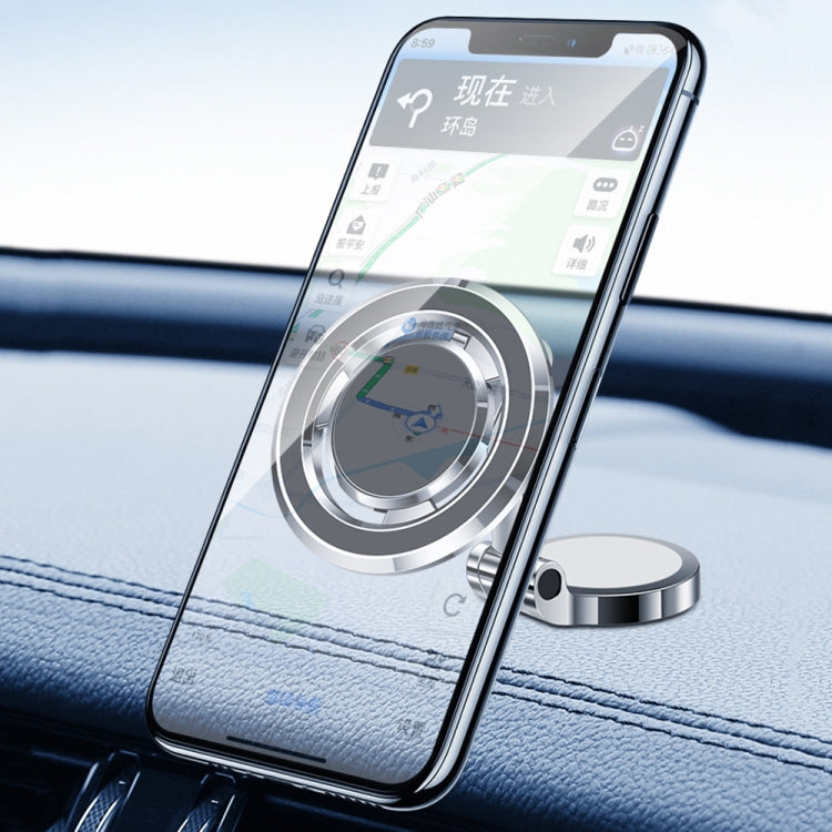 Dashboard Magnetic Navigation Foldable Universal Car Phone Holder(Black) - Car Holders by PMC TechLife | Online Shopping South Africa | PMC TechLife | Buy Now Pay Later Mobicred