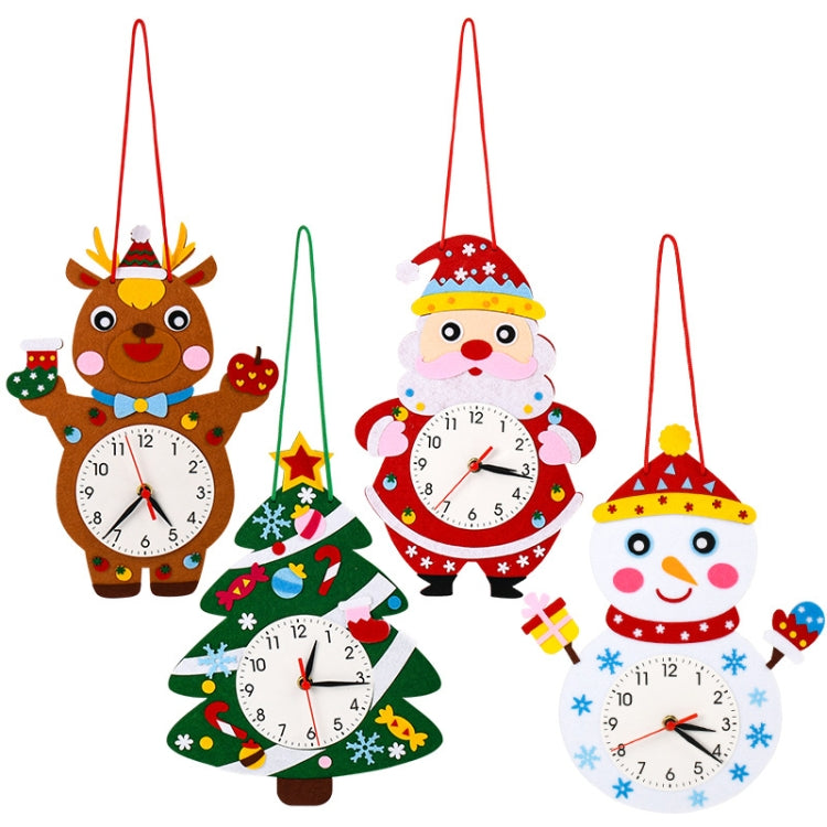 Cartoon Clock Children DIY Handmade Teaching Aids Christmas Decoration(Random Christmas Style) - Christmas Ornaments by PMc TechLife | Online Shopping South Africa | PMc TechLife | Buy Now Pay Later Mobicred