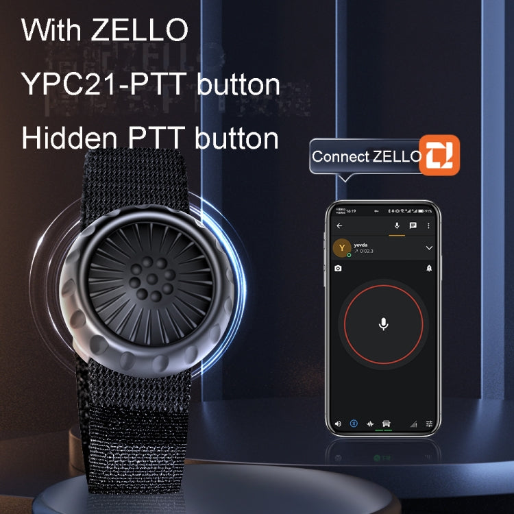 For ZELLO Wireless Bluetooth Push Button Car Riding Transmitter(Black) - Bluetooth Car Kits by PMC TechLife | Online Shopping South Africa | PMC TechLife