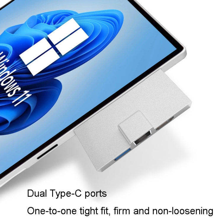 For Surface Pro 8 / 9 / X Dual Type-C Computer Expansion Hub 7 In 1 Docking Station - USB HUB by PMC Jewellery | Online Shopping South Africa | PMC Jewellery | Buy Now Pay Later Mobicred