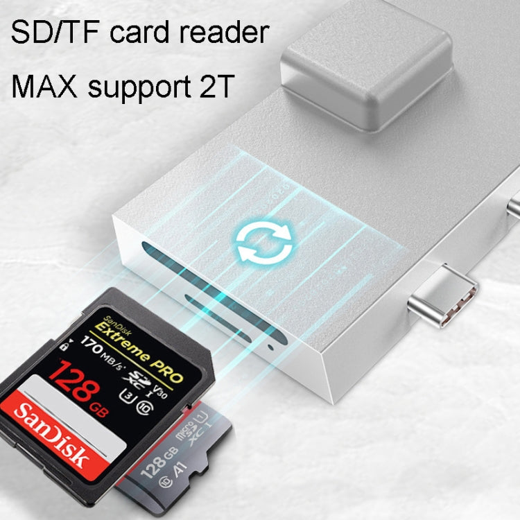 For Surface Pro 8 / 9 / X Dual Type-C Computer Expansion Hub 7 In 1 Docking Station - USB HUB by PMC Jewellery | Online Shopping South Africa | PMC Jewellery | Buy Now Pay Later Mobicred