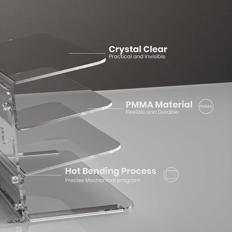 Transparent 3-Layer Acrylic Keyboard Stand Increased Tilt Computer Keyboard Tray(Transparent) - Other by PMC Jewellery | Online Shopping South Africa | PMC Jewellery | Buy Now Pay Later Mobicred