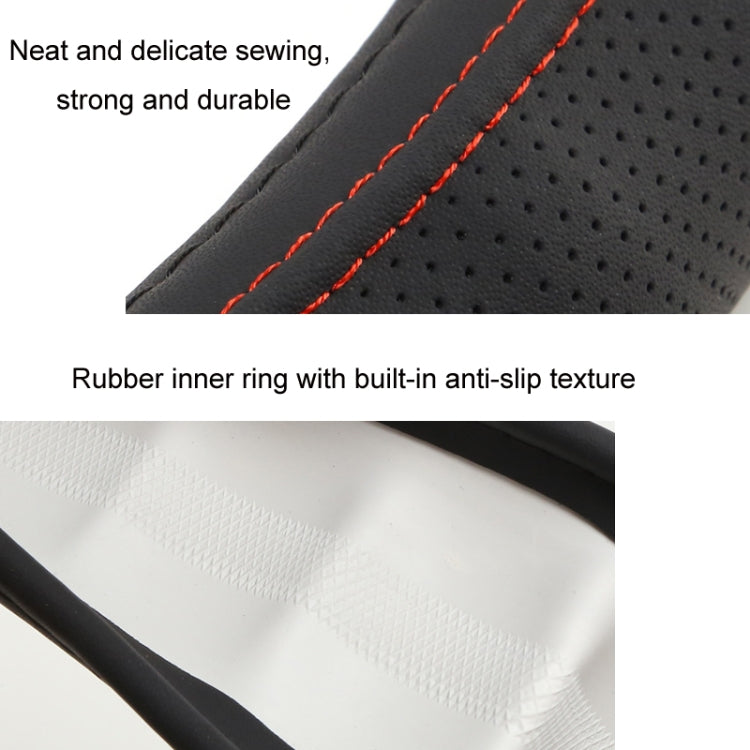 50cm Leather Truck Steering Wheel Cover(Black) - Steering Wheel Accessories by PMC TechLife | Online Shopping South Africa | PMC TechLife | Buy Now Pay Later Mobicred