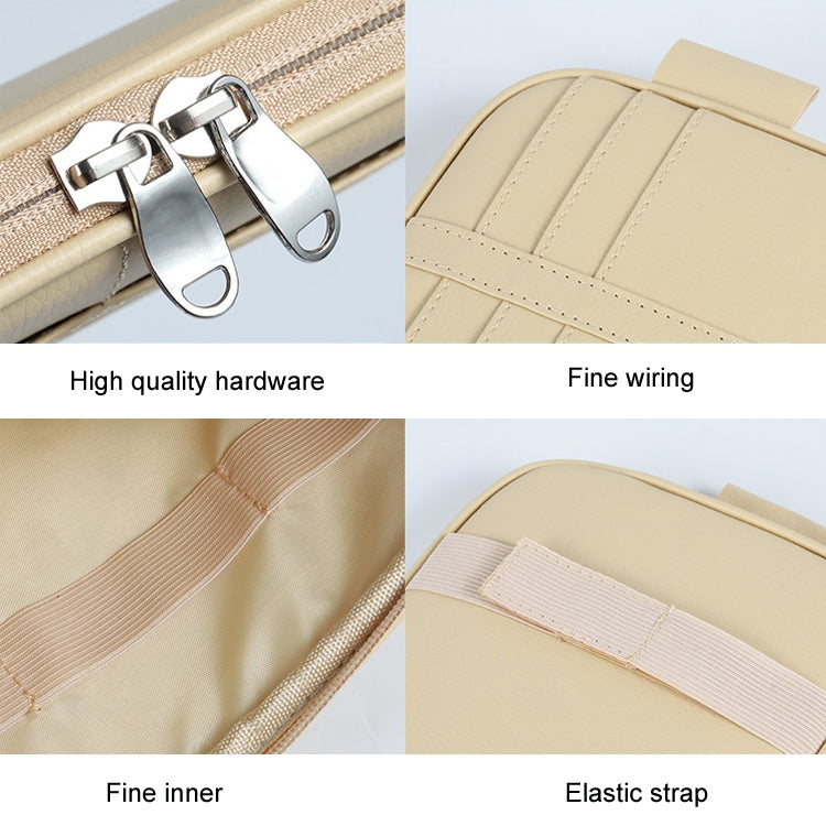 Car Driver License Storage Bag Sun Visor Sunglasses Card Holder, Color: Beige - free shipping - PMC TechLife - Order now!