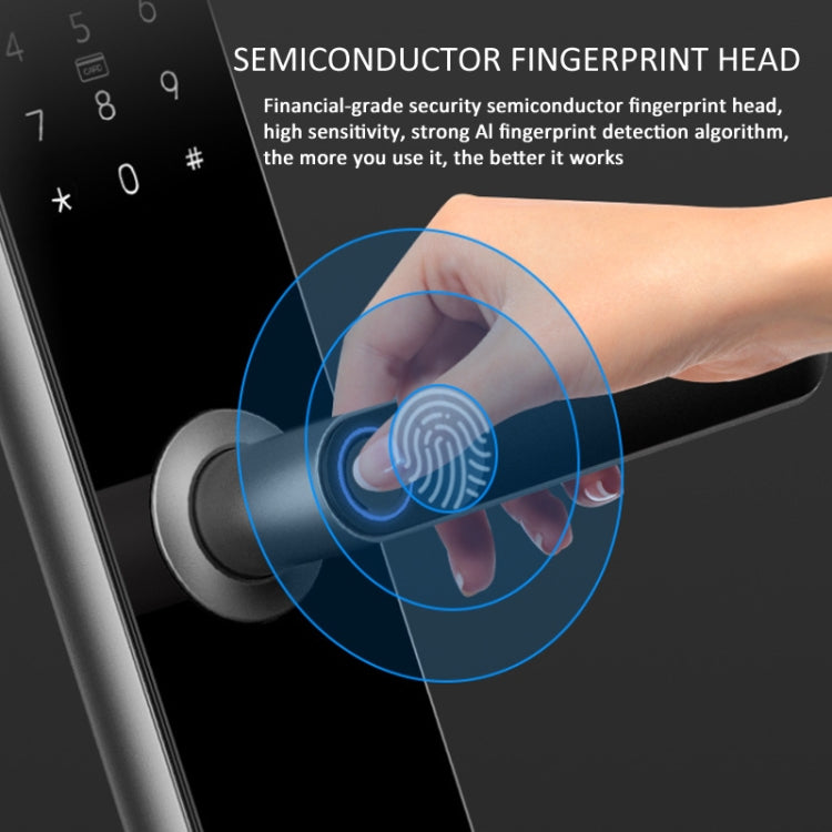A60 Smart Fingerprint Password Door Lock With Doorbell, Spec: Basic Version Gray - Door Lock by PMc TechLife | Online Shopping South Africa | PMc TechLife | Buy Now Pay Later Mobicred