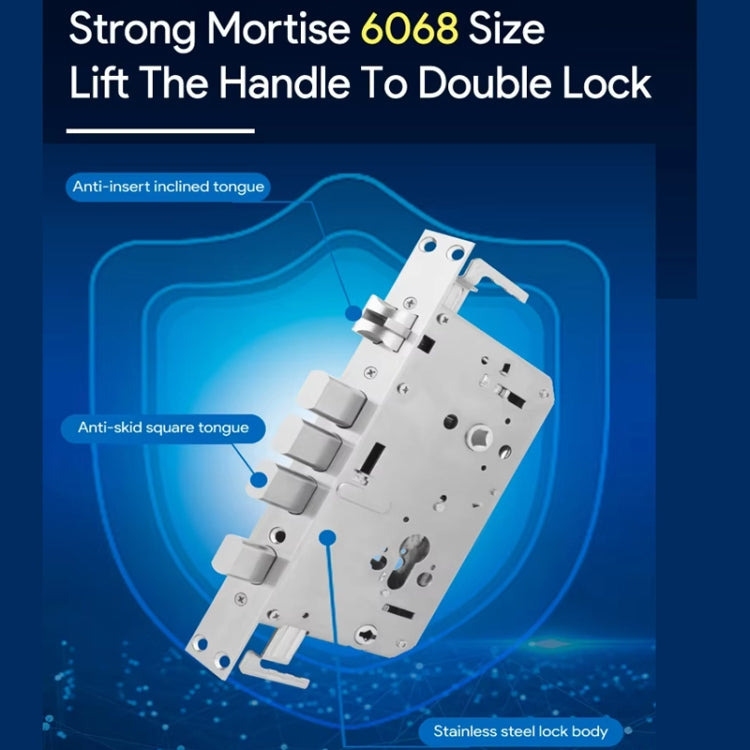 A60 Smart Fingerprint Password Door Lock With Doorbell, Spec: Tuya APP Version Gold - Door Lock by PMc TechLife | Online Shopping South Africa | PMc TechLife | Buy Now Pay Later Mobicred