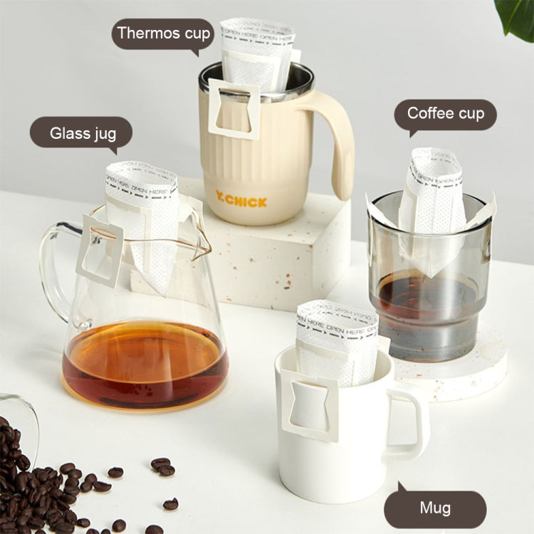 50pcs /Pack Ear-mounted Coffee Filter Portable Drip Coffee Filter Paper Coffee Powder Filter Bag - free shipping - PMC TechLife - Order now!