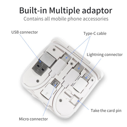 10-in-1 Magnetic Wireless Folding Charger With Data Cable Adapter Storage box(White) - Wireless Charger by PMC Jewellery | Online Shopping South Africa | PMC Jewellery | Buy Now Pay Later Mobicred