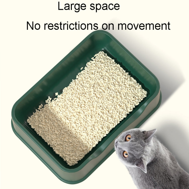 Open Litter Pan Large Capacity Plastic Pet Kennel, Model: Square Green - Beds by PMC TechLife | Online Shopping South Africa | PMC TechLife | Buy Now Pay Later Mobicred