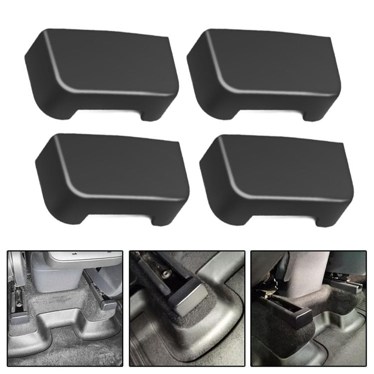 4pcs /Set For Tesla Model Y / 3 Seat Slide Anti Kick Plug Pulley Protective Cover Interior Modification Accessories - Seat Accessories by PMC TechLife | Online Shopping South Africa | PMC TechLife | Buy Now Pay Later Mobicred