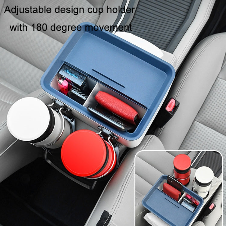 Car Multifunctional Water Cup Holder Armrest Box Paper Box(Blue) - Car Drink Holders by PMC TechLife | Online Shopping South Africa | PMC TechLife | Buy Now Pay Later Mobicred