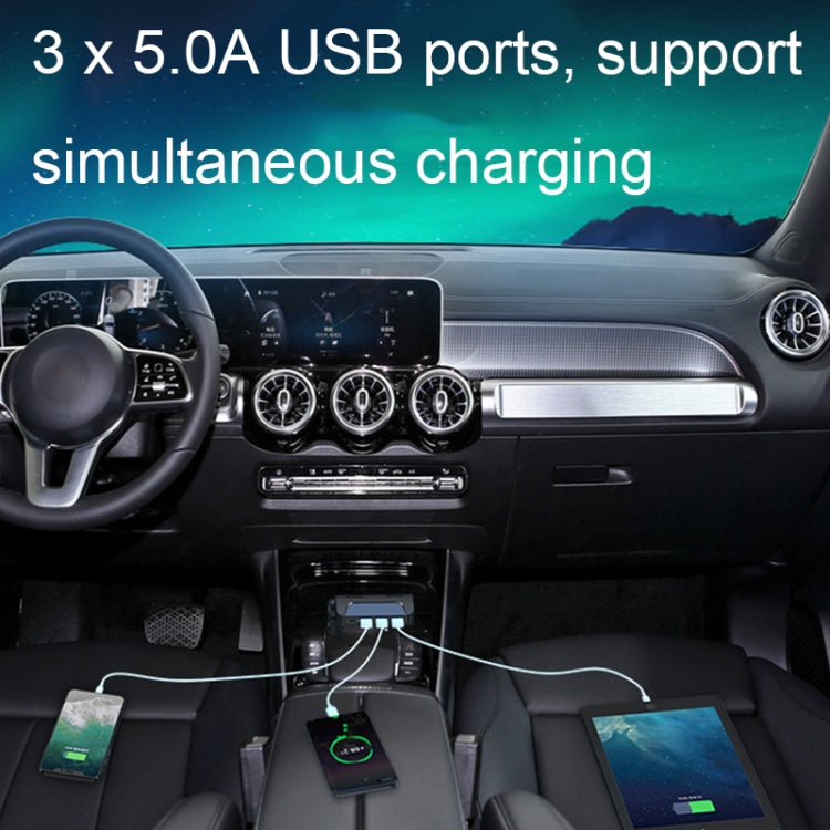 SHUNWEI SD-1920 120W PD18W+5A 3-Port USB Car Multifunctional Rotatable Fast Charger(Black) - Car Charger by SHUNWEI | Online Shopping South Africa | PMC TechLife | Buy Now Pay Later Mobicred