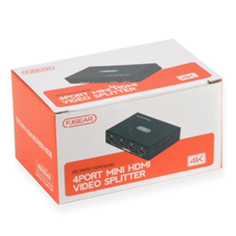 FJGEAR FJ-SM4K104 HD Audio/Video Splitter HDMI 1 In 4 Splitter(EU Plug) - Splitter by FJGEAR | Online Shopping South Africa | PMC Jewellery | Buy Now Pay Later Mobicred