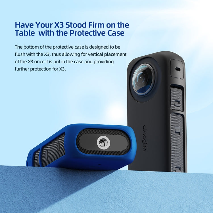 For Insta360 X3 AMagisn Body Silicone Protective Cover, Style: Lens Case (Black) - free shipping - PMC TechLife - Order now!