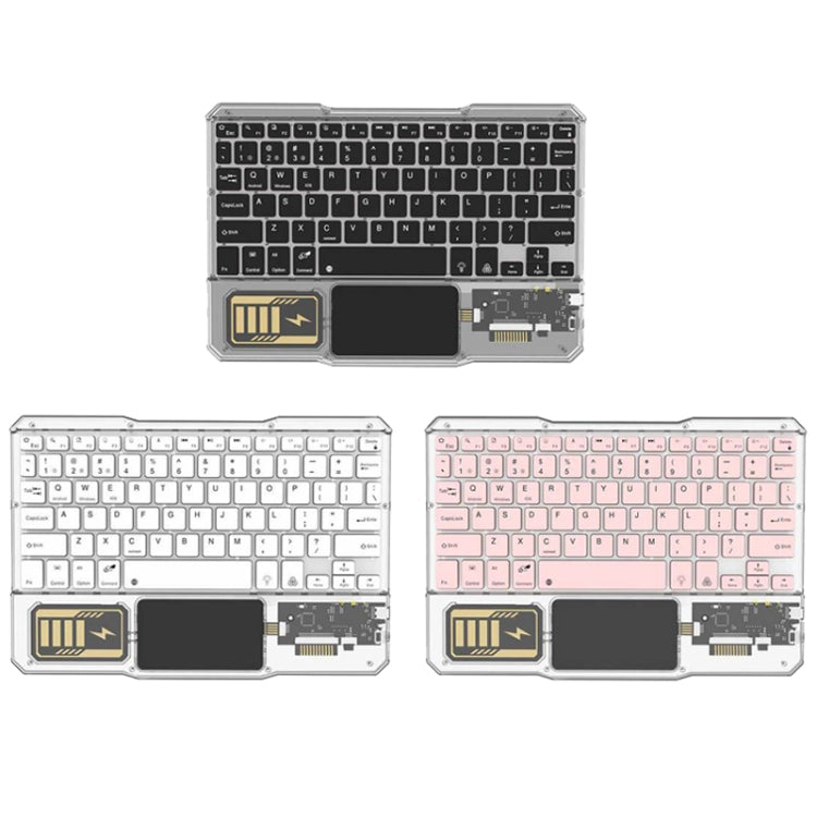KB-333 RGB Backlit Wireless Bluetooth Keyboard Cell Phone Tablet Laptop Compatible Keypad(White) - Universal Keyboard by PMC TechLife | Online Shopping South Africa | PMC TechLife