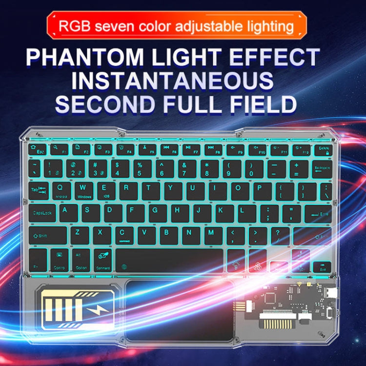 KB-333 RGB Backlit Wireless Bluetooth Keyboard Cell Phone Tablet Laptop Compatible Keypad(White) - Universal Keyboard by PMC TechLife | Online Shopping South Africa | PMC TechLife