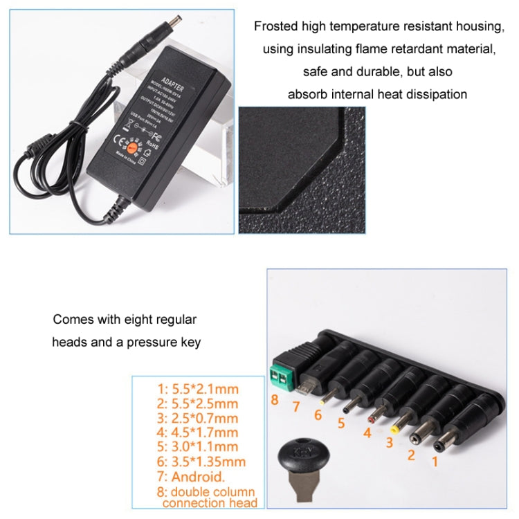 65W 6-20V Adjustable 3A DC Power Adapter Charger, Specification: UK Plug Small - Universal Power Adapter by PMC TechLife | Online Shopping South Africa | PMC TechLife | Buy Now Pay Later Mobicred