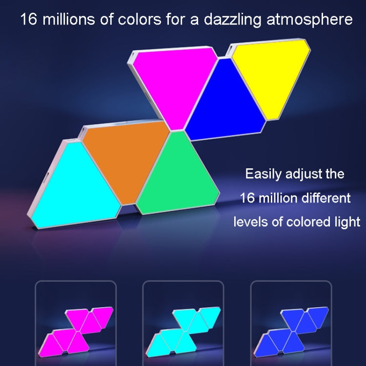 3pcs /Set Triangle Splicing Intelligent Sound Control Quantum Light Atmosphere Lighting With Remote Control, US Plug(WiFi Model) - Novelty Lighting by PMC TechLife | Online Shopping South Africa | PMC TechLife | Buy Now Pay Later Mobicred